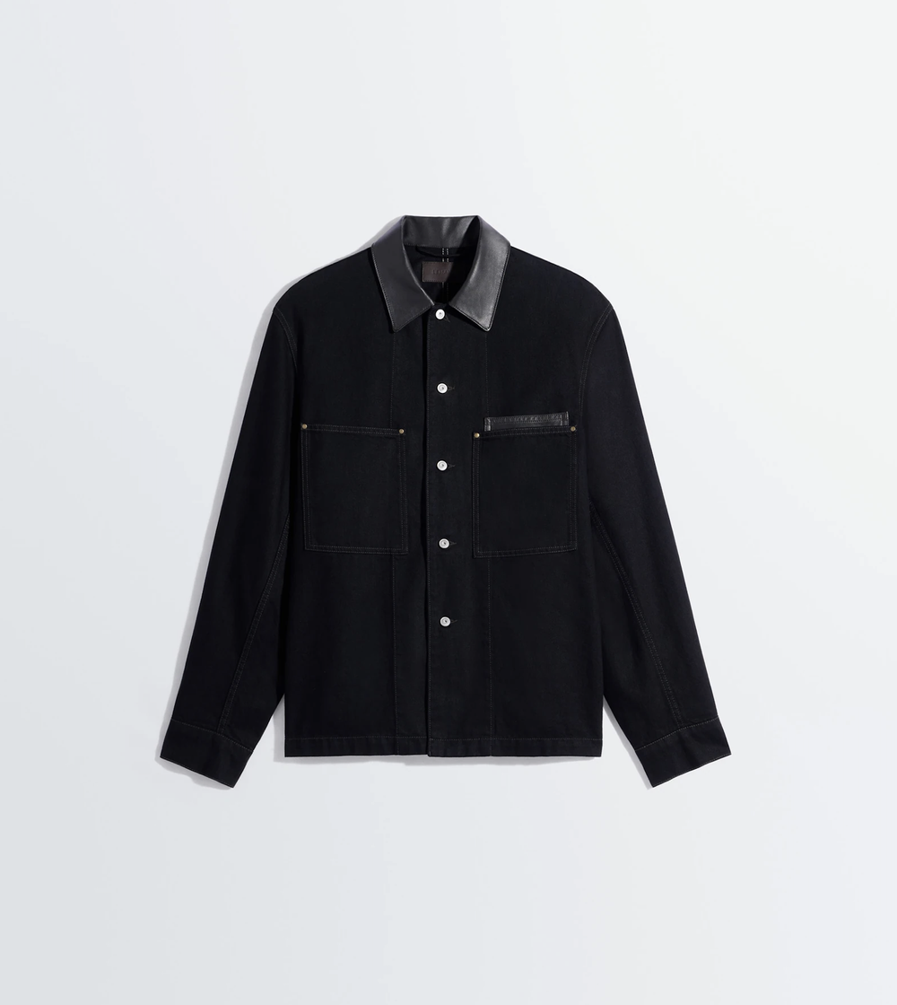 Lemaire - WORKWEAR OVERSHIRT (BLACK) — EQUIPMENT Lemaire - WORKWEAR OVERSHIRT (BLACK) — EQUIPMENT